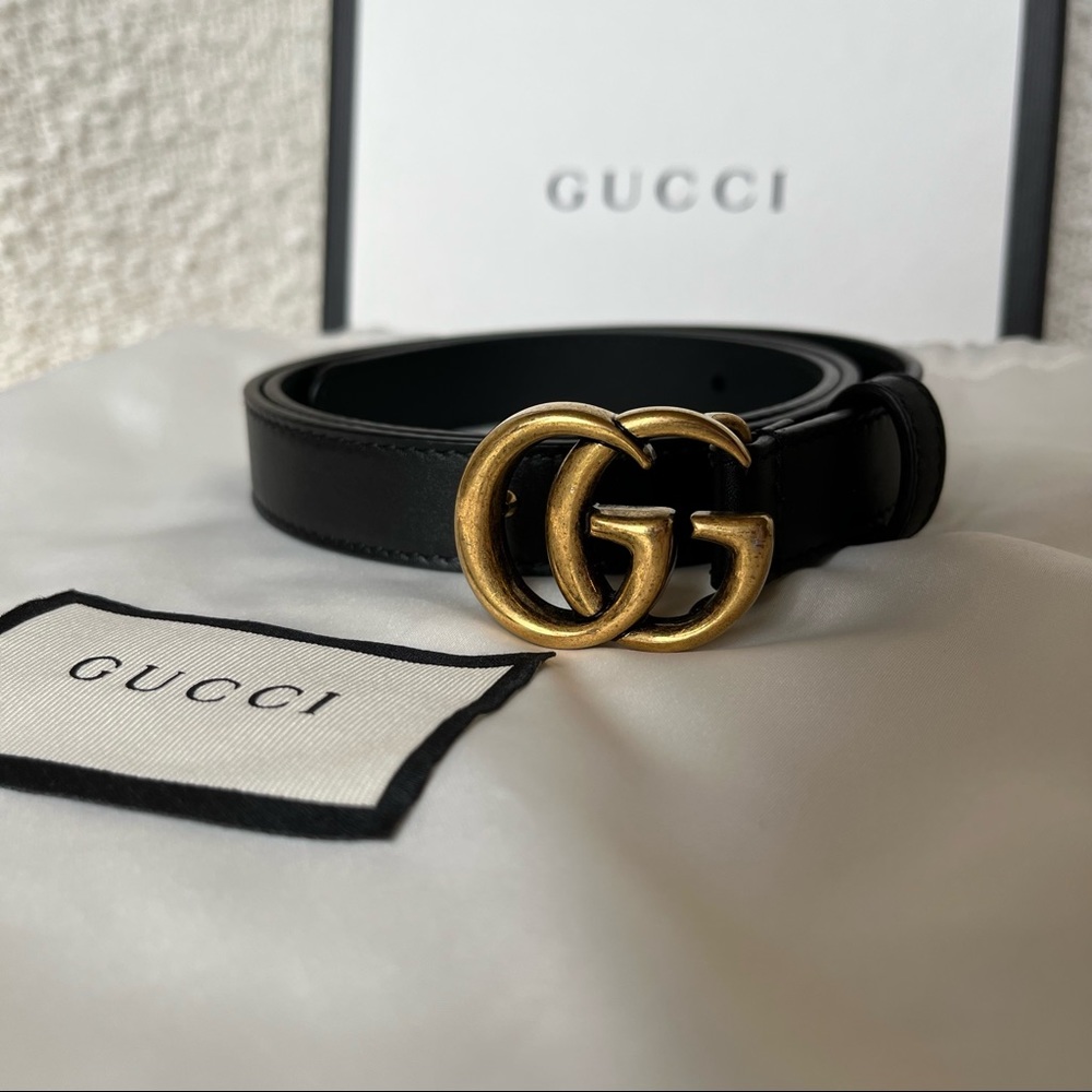 Authentic Gucci Marmont Double G Belt (size 75)